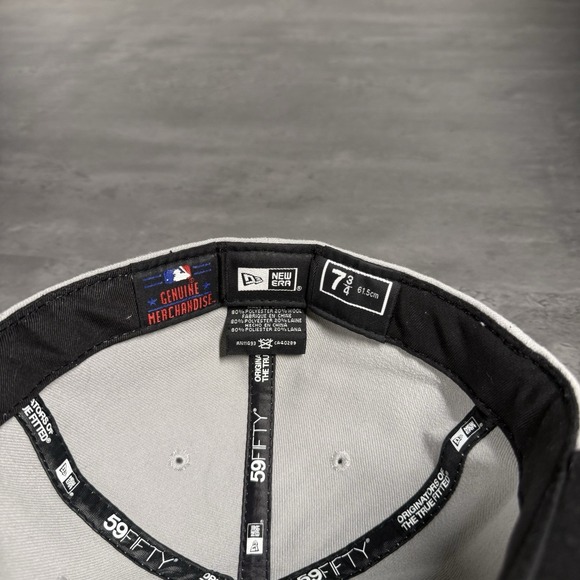 Florida Marlins Hat New Era Cap 7 3/4 Gray Red Wool Blend 59Fifty Y2K 2000s Era - Picture 7 of 7